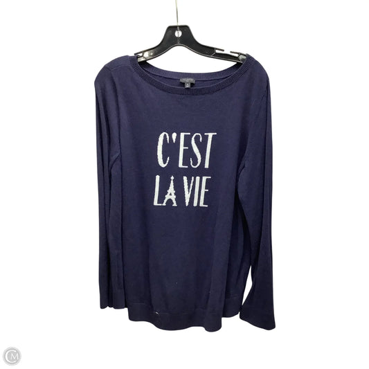 Sweater By Talbots In Blue, Size: 1x