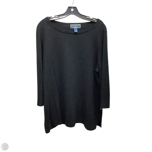 Sweater By Karen Scott In Black, Size: 1x