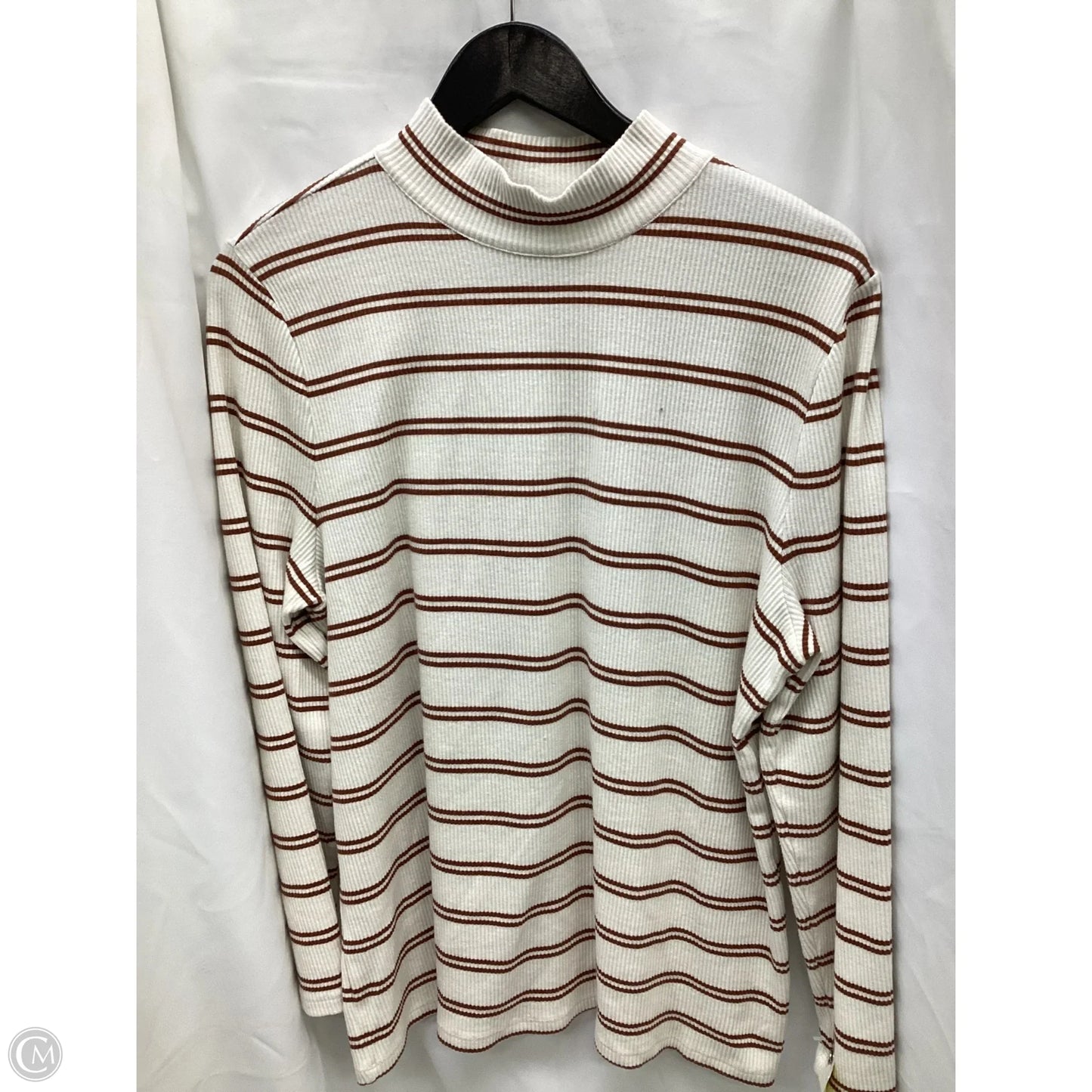 Top Long Sleeve By Talbots In Striped Pattern, Size: 2x