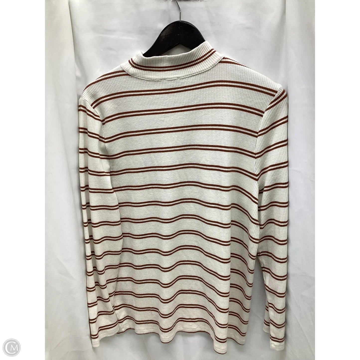 Top Long Sleeve By Talbots In Striped Pattern, Size: 2x