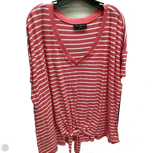 Top Short Sleeve By Lane Bryant In Striped Pattern, Size: 26