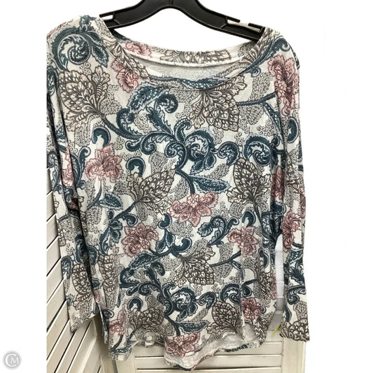 Top Long Sleeve By Loft In Paisley Print, Size: L