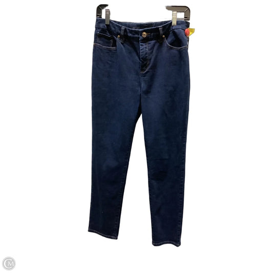 Jeans Straight By Chicos In Blue Denim, Size: 6