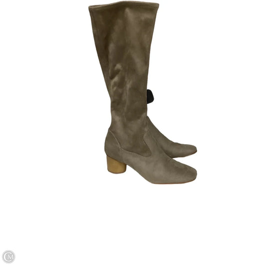 Boots Mid-calf Heels By Bernardo In Beige, Size: 7.5