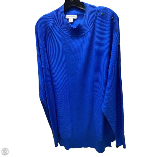 Sweater By Liz Claiborne In Blue, Size: 2x