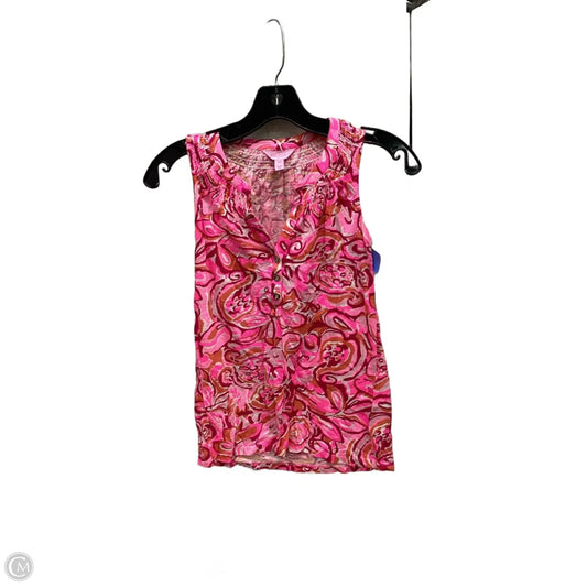 Top Sleeveless Designer By Lilly Pulitzer In Pink, Size: Xxs