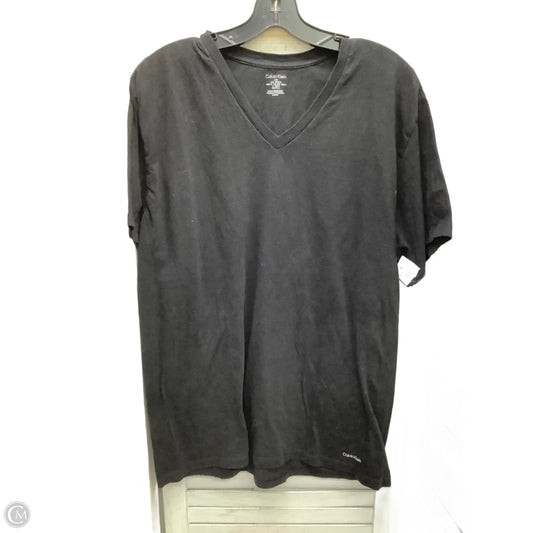 Top Short Sleeve By Calvin Klein In Black, Size: L