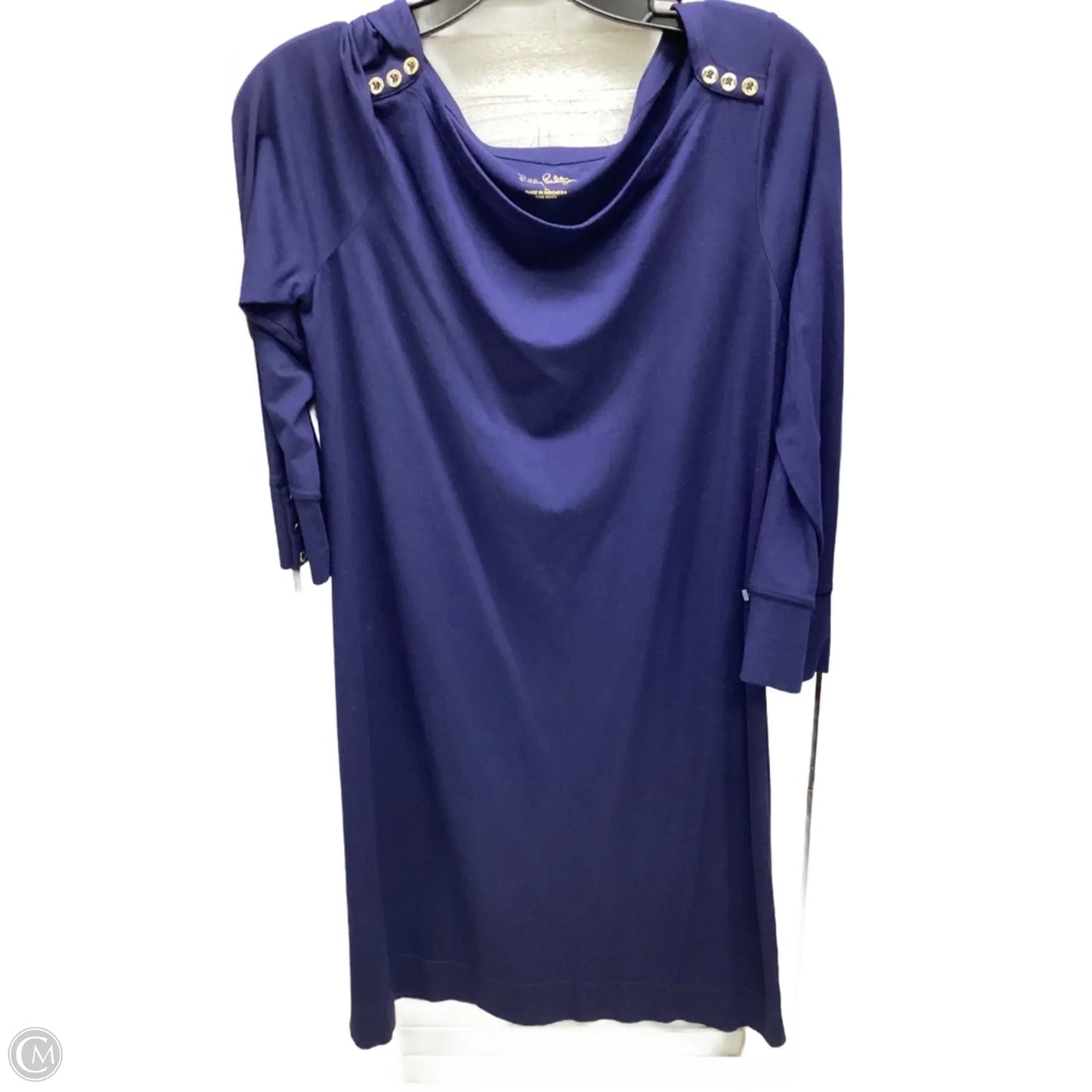 Dress Designer By Lilly Pulitzer In Navy, Size: L