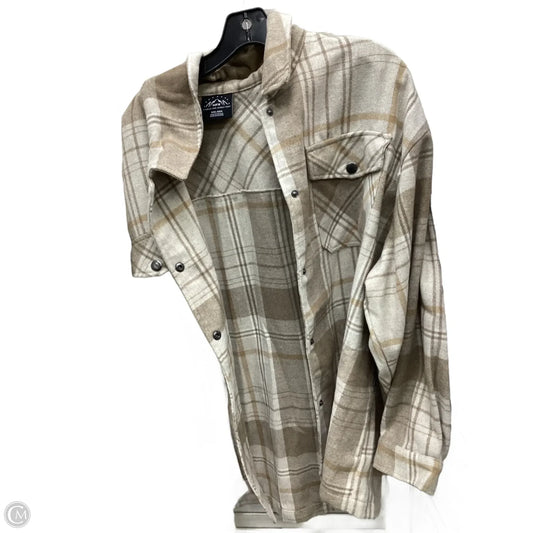 Jacket Shirt By Clothes Mentor In Plaid Pattern, Size: Xxl