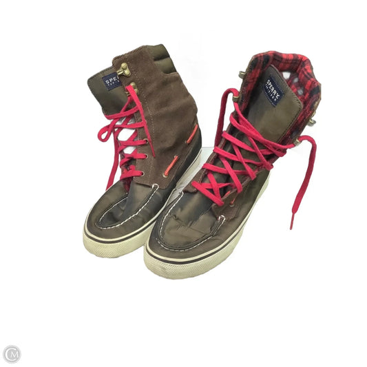 Boots Ankle Flats By Sperry In Brown, Size: 8.5