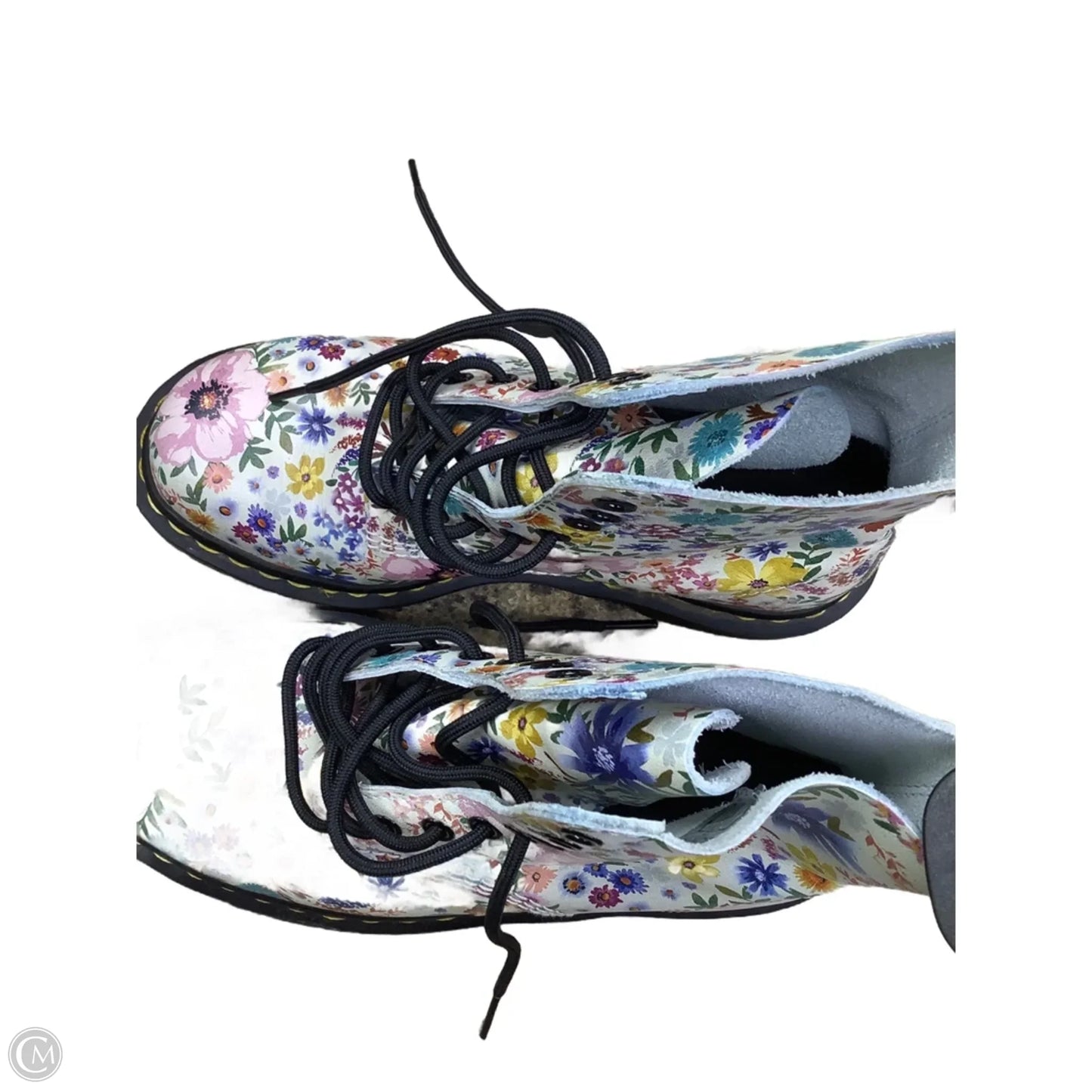 Boots Combat By Dr Martens In Floral Print, Size: 8