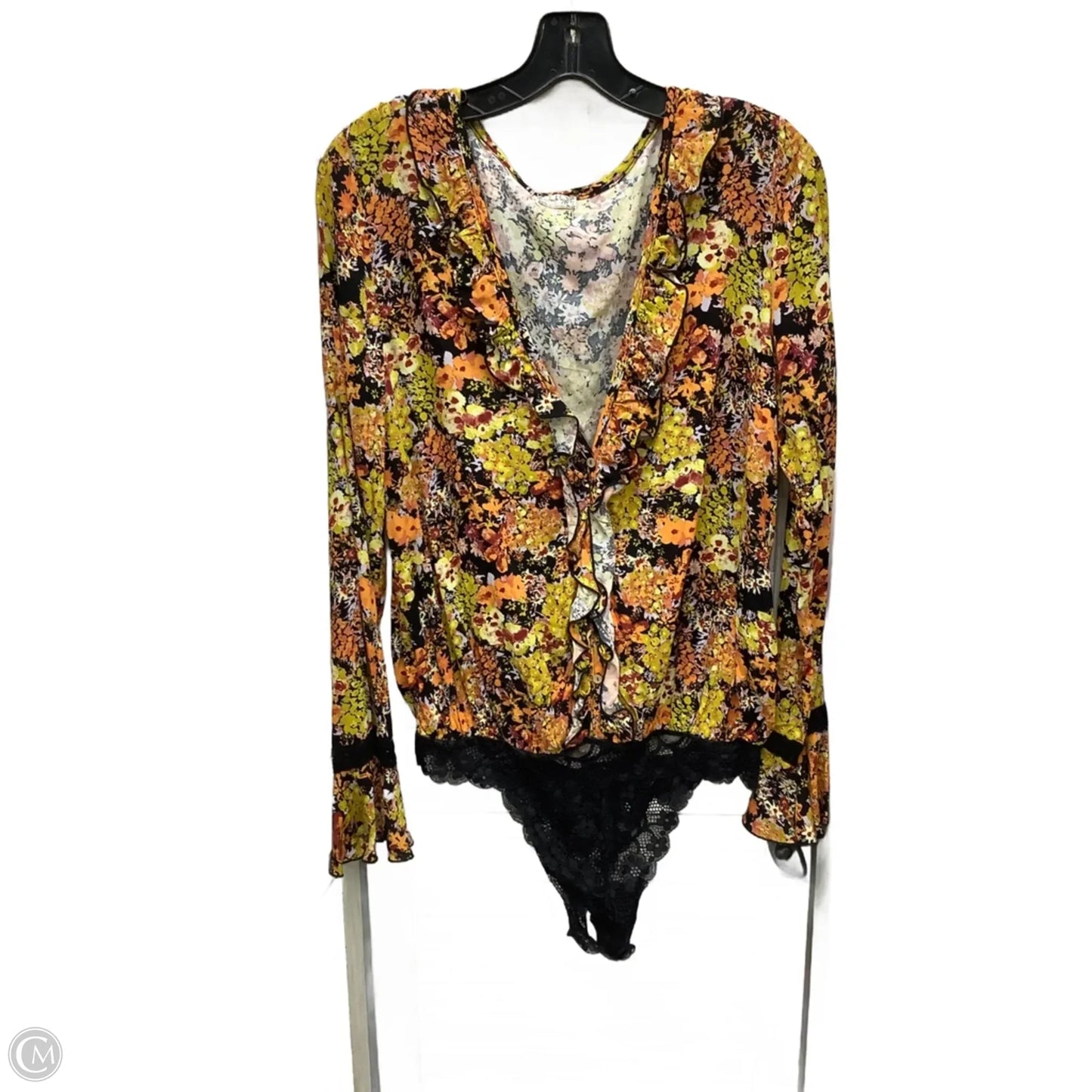 Bodysuit By Free People In Floral Print, Size: M