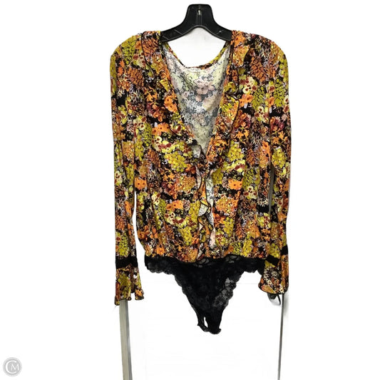Bodysuit By Free People In Floral Print, Size: M