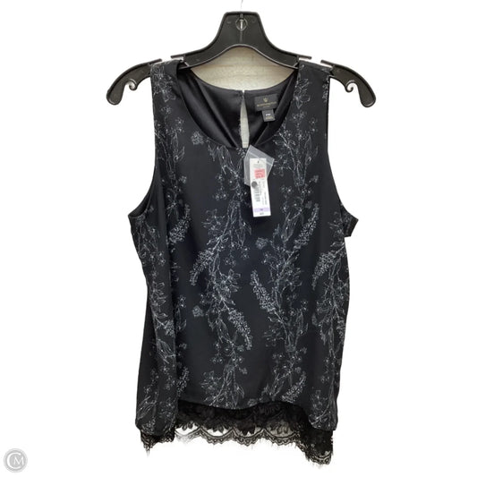 Top Sleeveless By Worthington In Floral Print, Size: Mp
