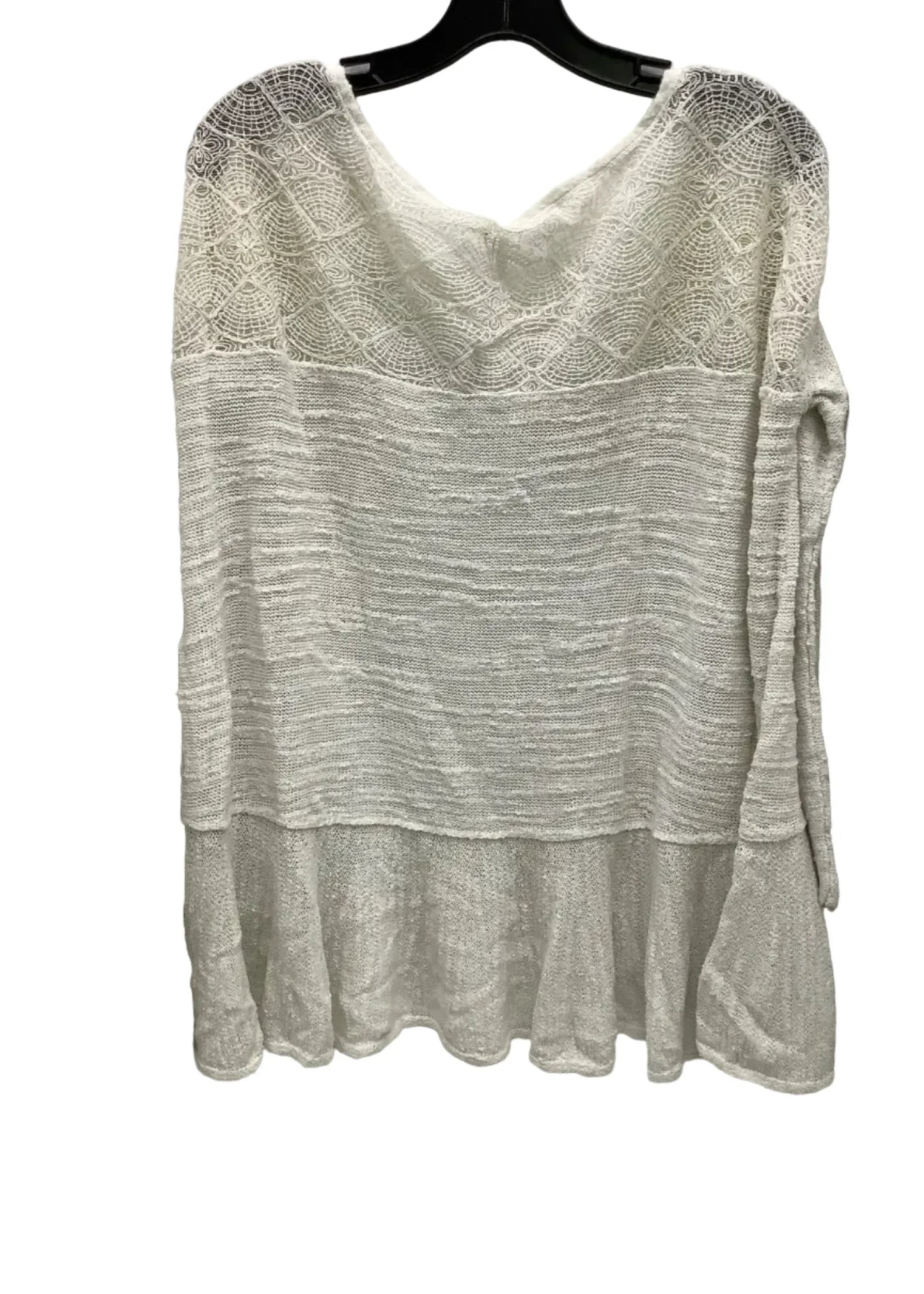 Top Long Sleeve By Free People In White, Size: M