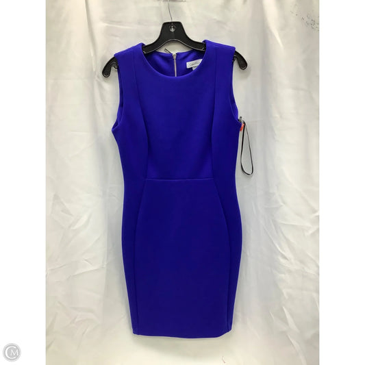 Dress Casual Midi By Calvin Klein In Blue, Size: 8