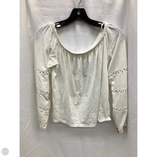 Top Long Sleeve Designer By Lilly Pulitzer In White, Size: S