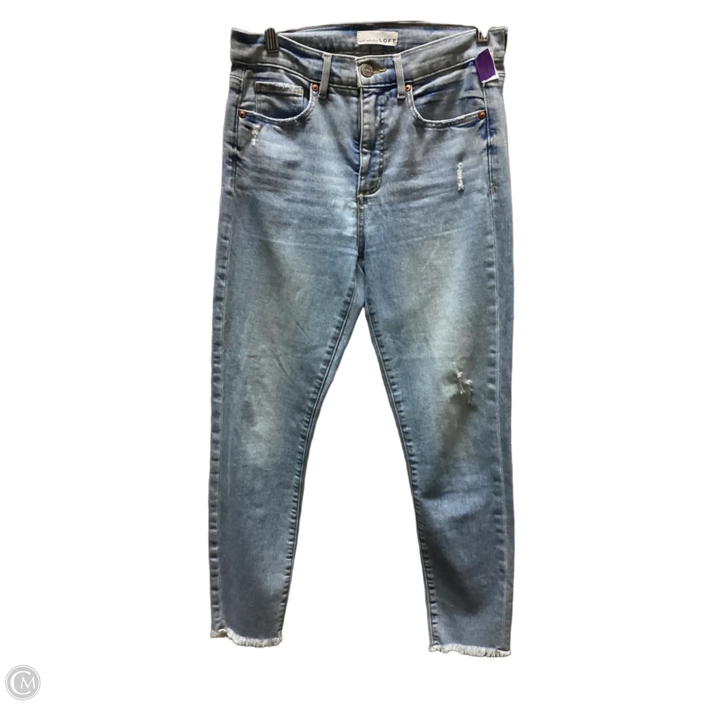 Jeans Skinny By Loft In Blue Denim, Size: 6