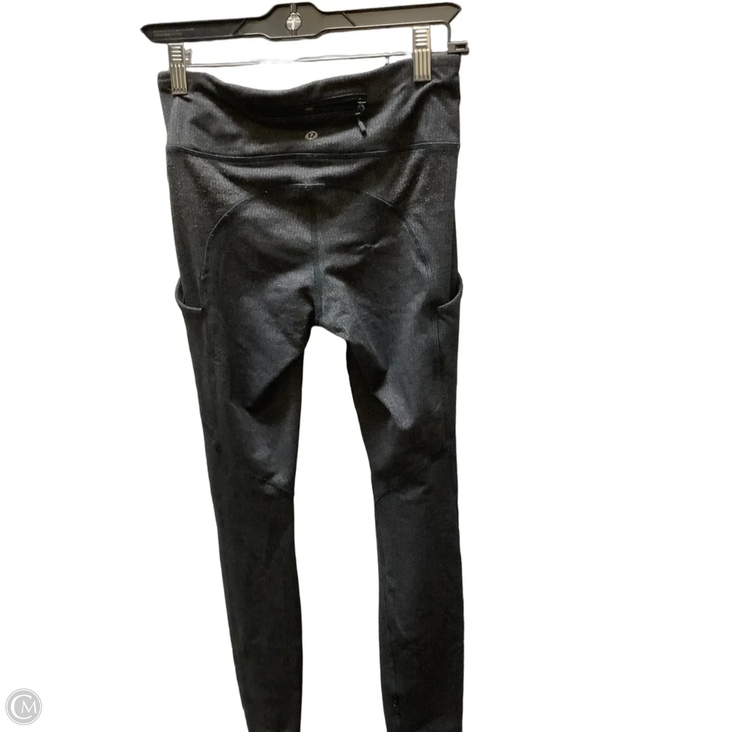 Athletic Leggings By Lululemon In Black & Grey, Size: 4