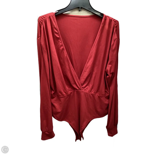 Bodysuit By Shein In Maroon, Size: 2x