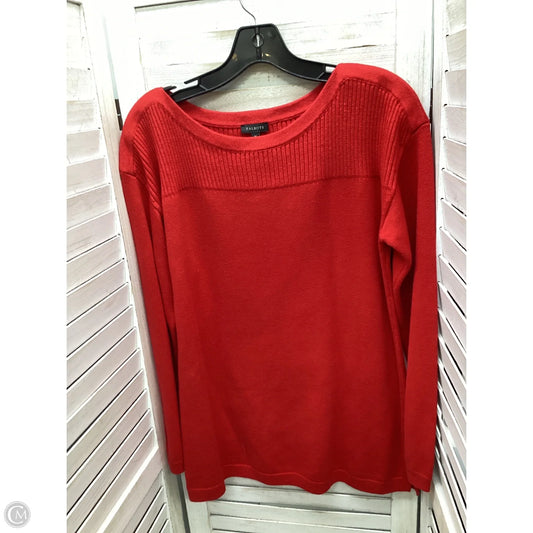 Top Long Sleeve By Talbots In Red, Size: M
