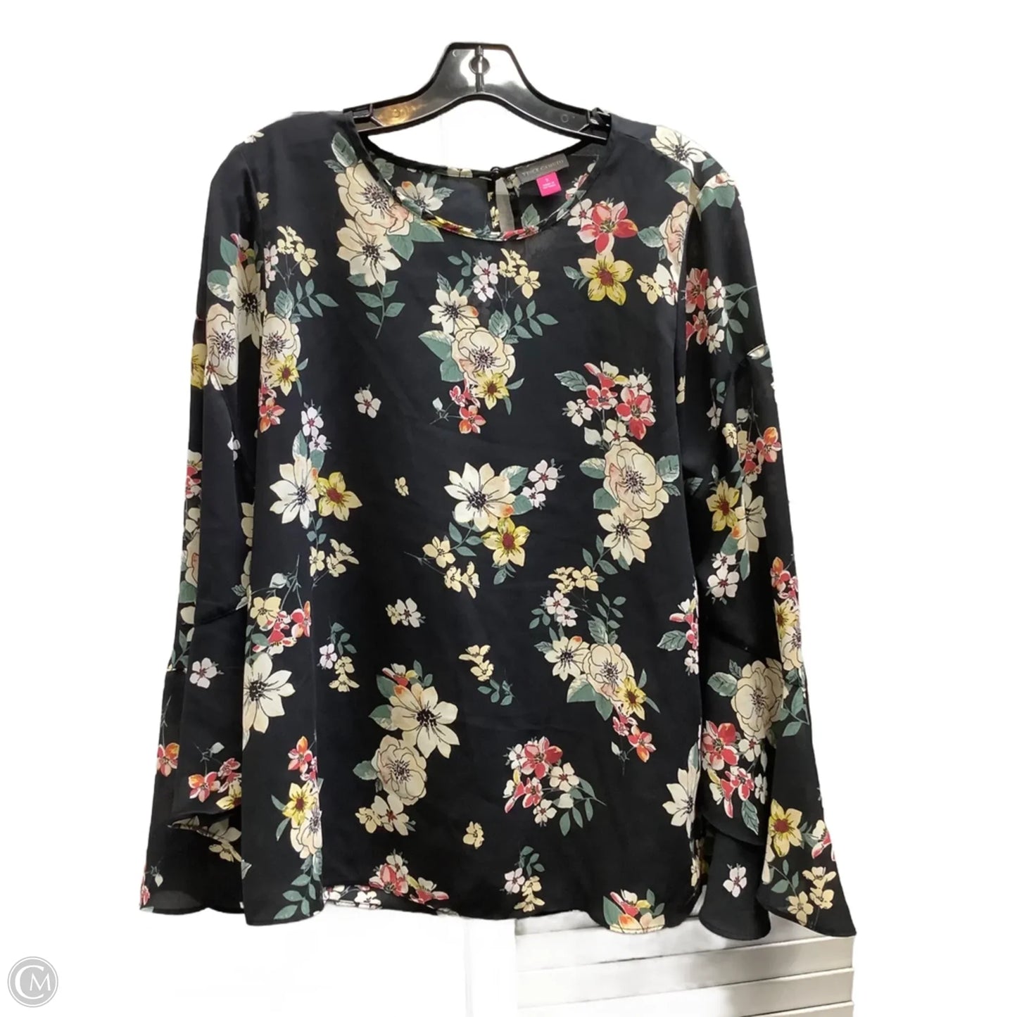 Top Long Sleeve By Vince Camuto In Floral Print, Size: S