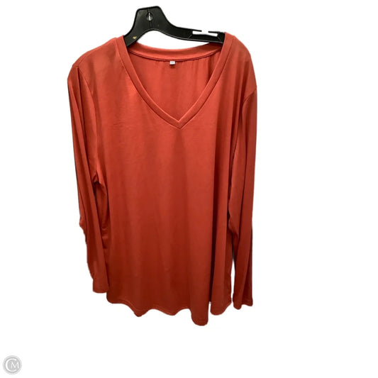 Top Long Sleeve By Clothes Mentor In Orange, Size: 2x