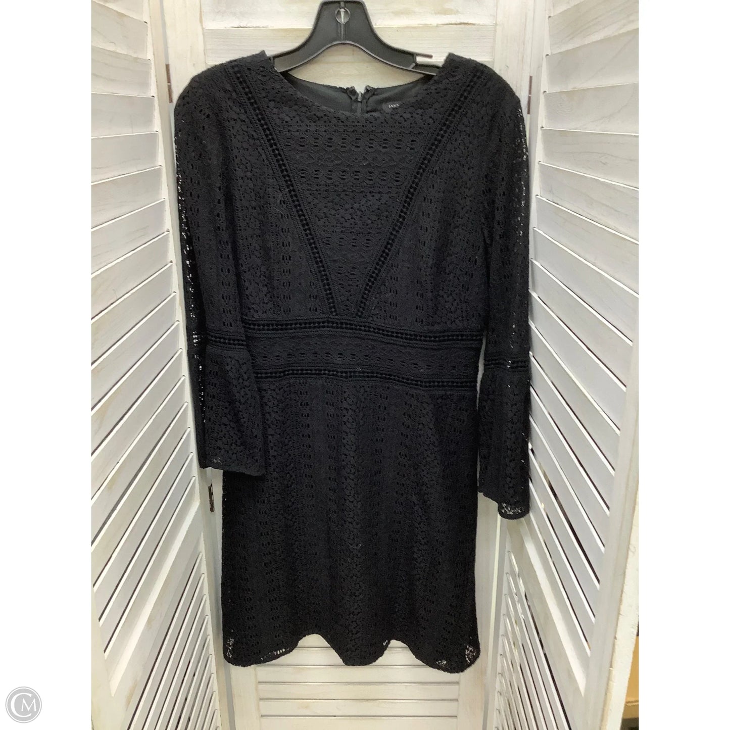 Dress Casual Midi By Ann Taylor In Black, Size: 4