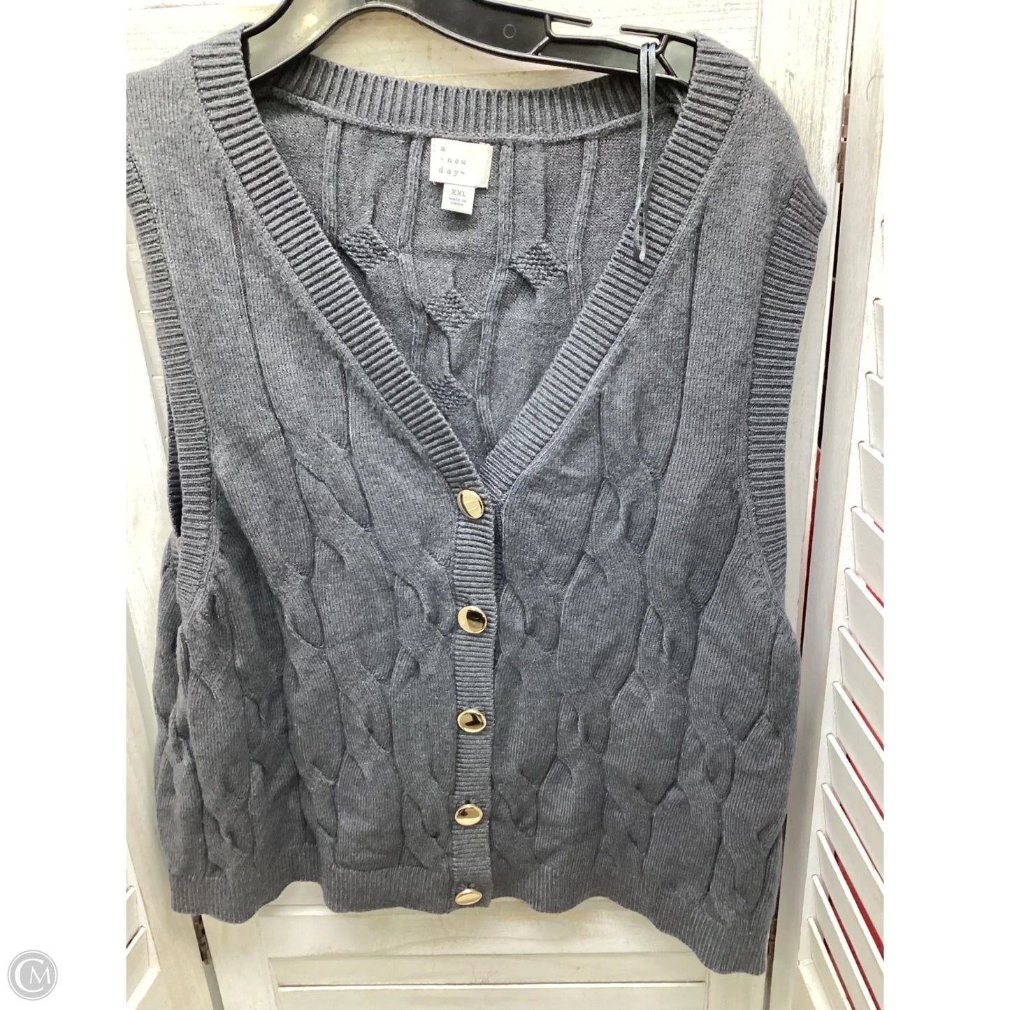 Vest Fleece By A New Day In Grey, Size: Xxl