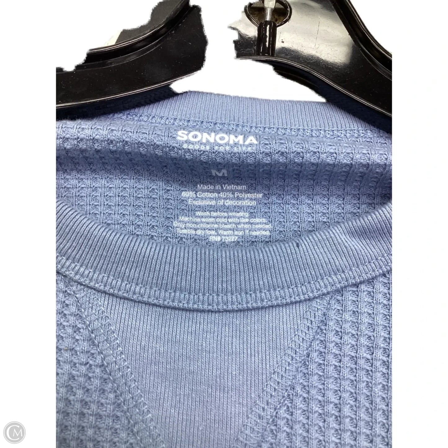 Top Long Sleeve By Sonoma In Blue, Size: M