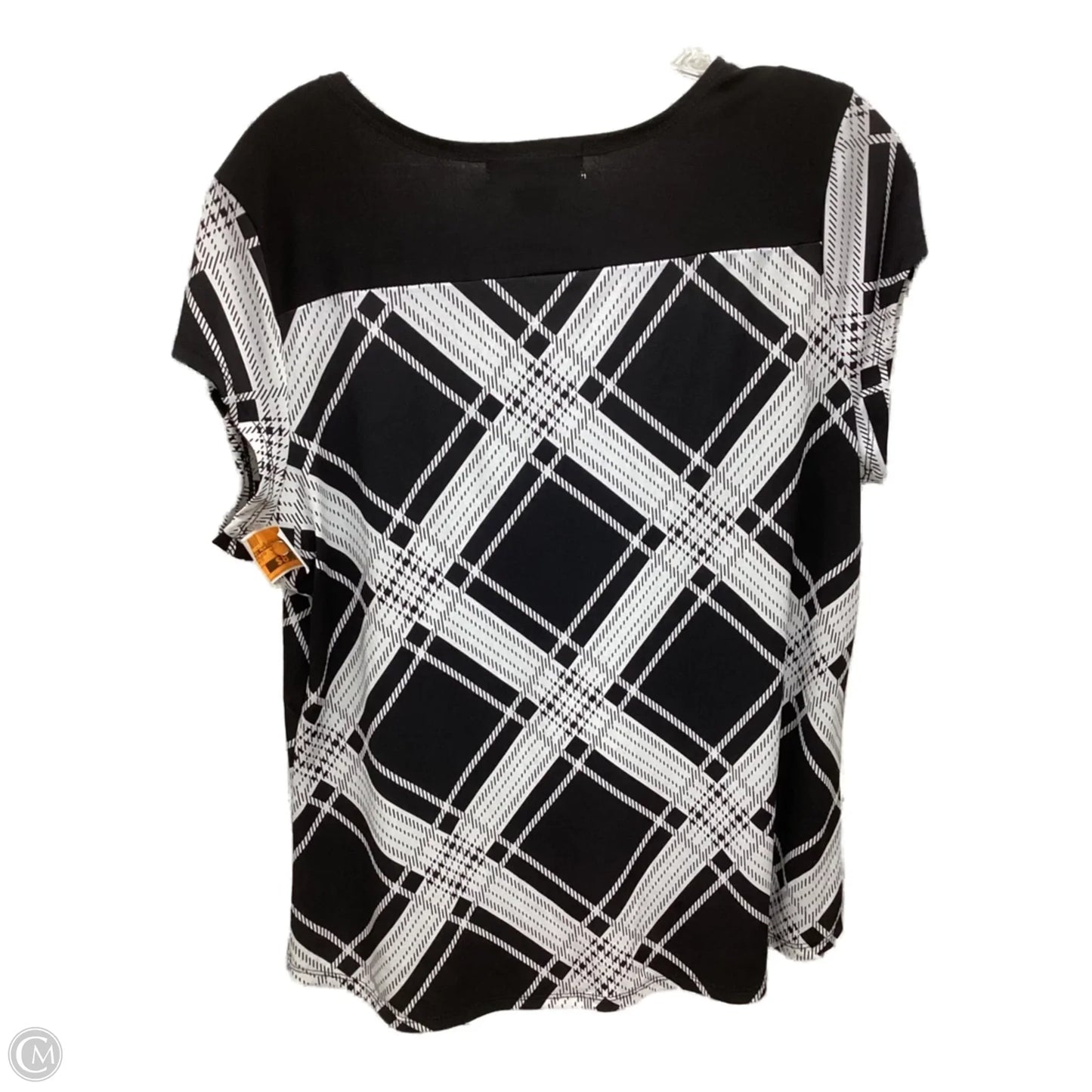 Top Sleeveless By Clothes Mentor In Black & White, Size: Xl
