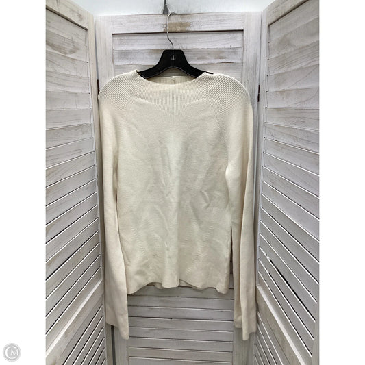 Top Long Sleeve By Banana Republic In Ivory, Size: L