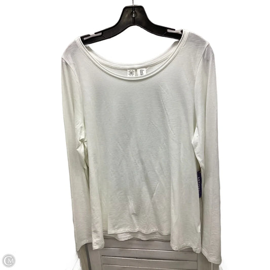 Top Long Sleeve By Clothes Mentor In White, Size: Xl