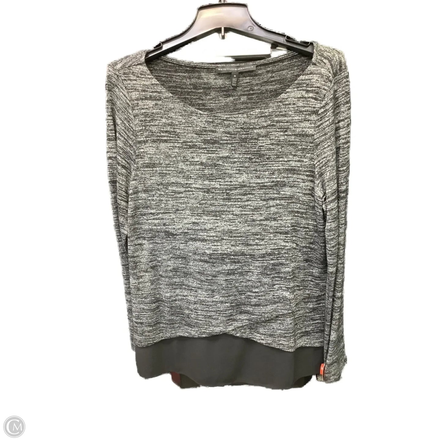 Top Long Sleeve By White House Black Market In Black & White, Size: M