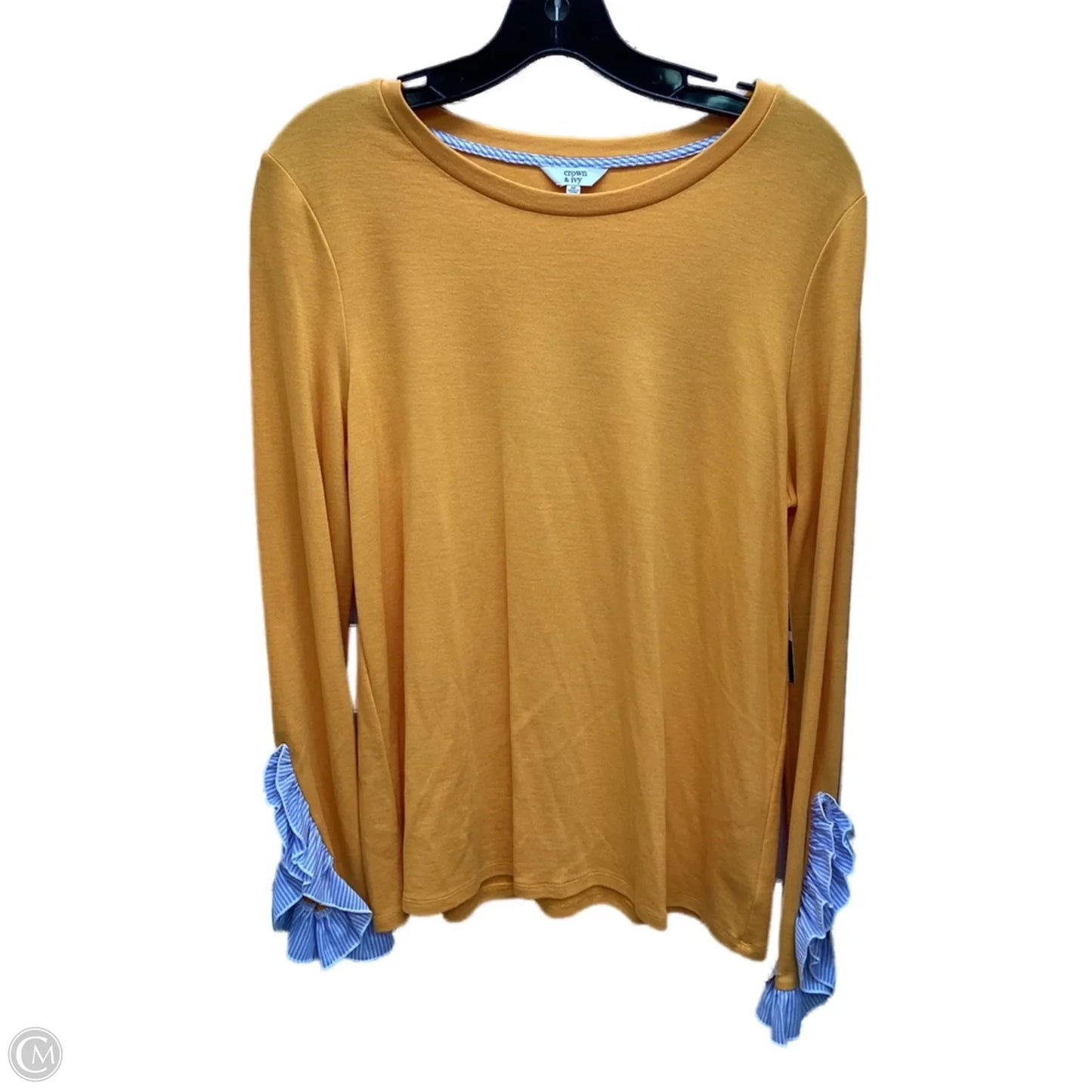 Top Long Sleeve By Crown And Ivy In Orange, Size: M