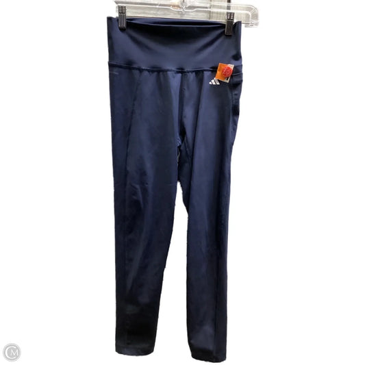 Athletic Leggings By Adidas In Blue, Size: M