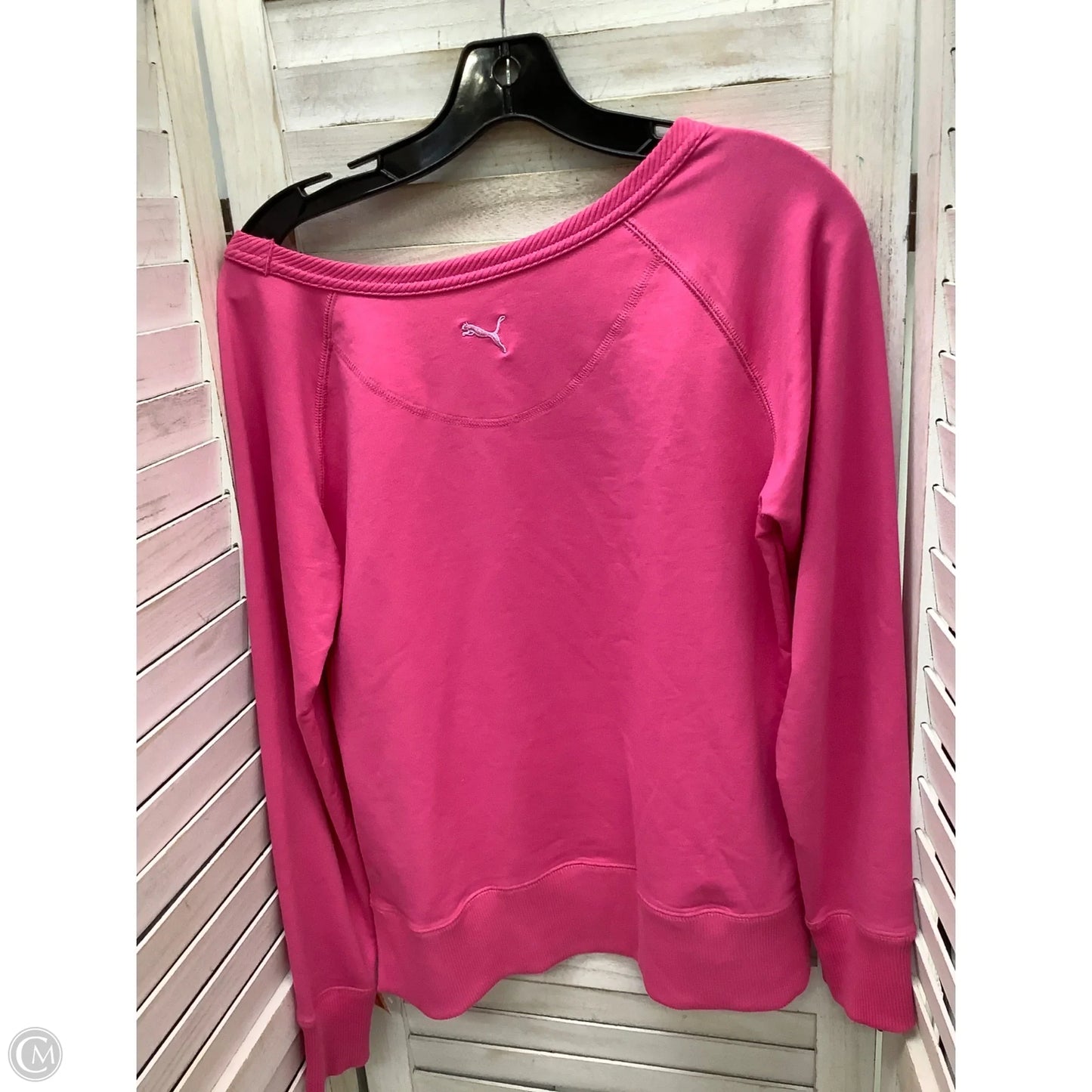 Top Long Sleeve By Puma In Pink, Size: S