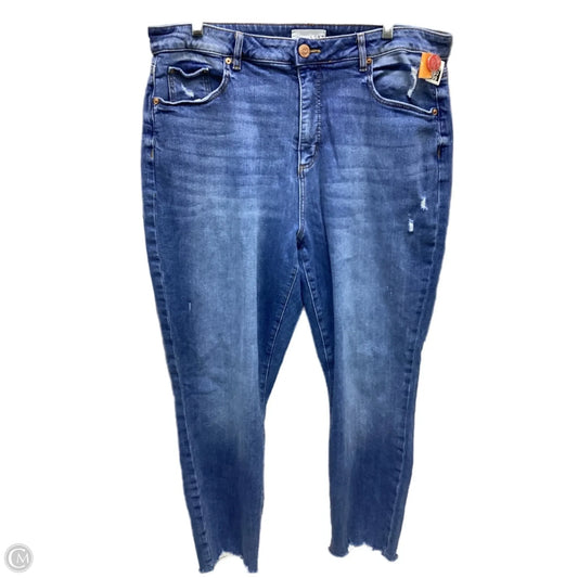 Jeans Boyfriend By Loft In Blue Denim, Size: 14