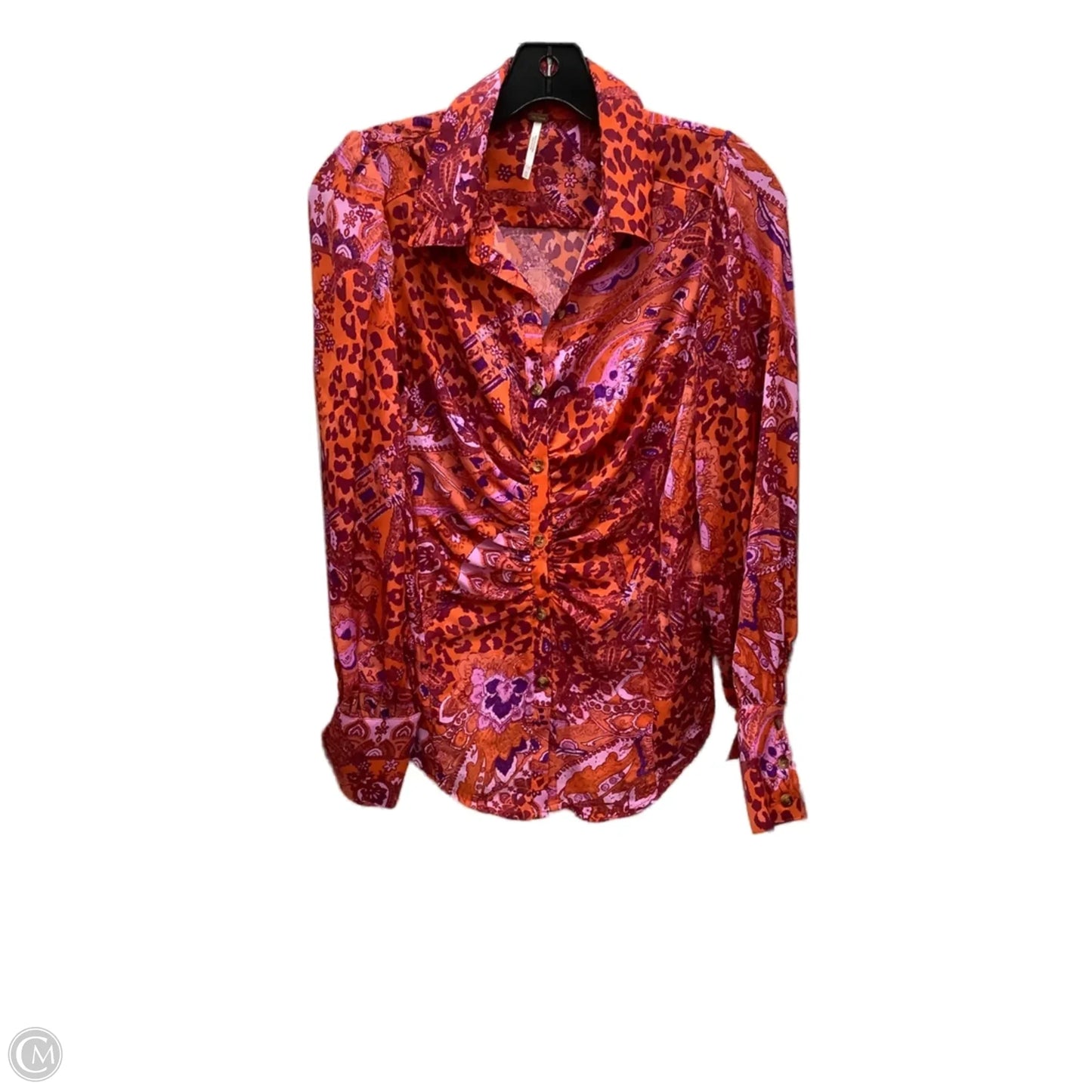 Top Long Sleeve By Free People In Multi-colored, Size: Xs