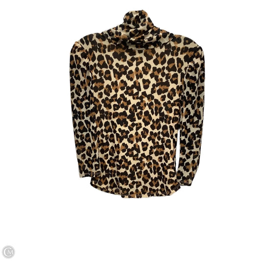 Top Long Sleeve By Free People In Leopard Print, Size: S