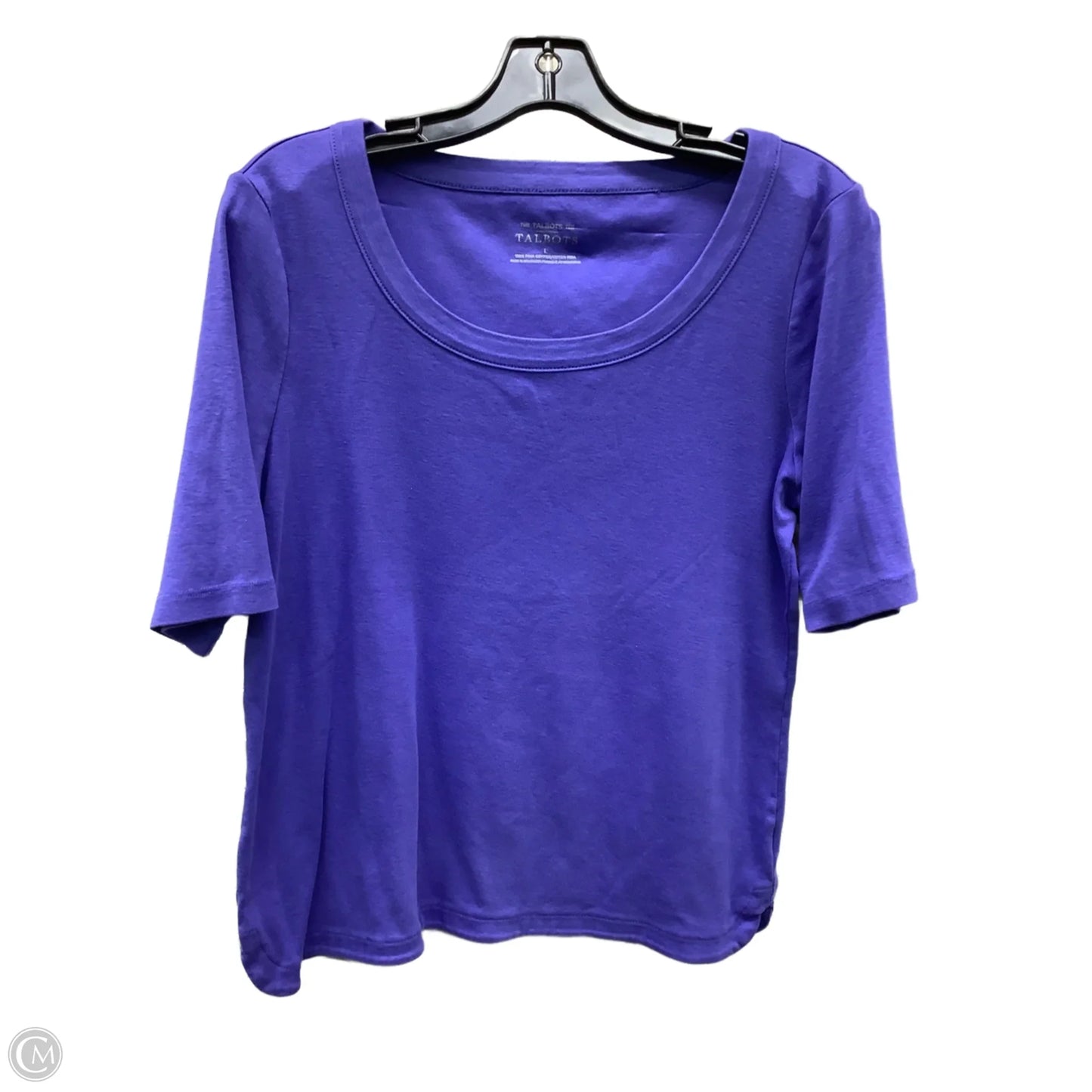 Top Short Sleeve By Talbots In Blue, Size: L