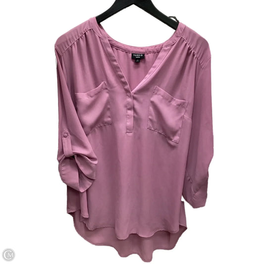Top Long Sleeve By Torrid In Pink, Size: 2x