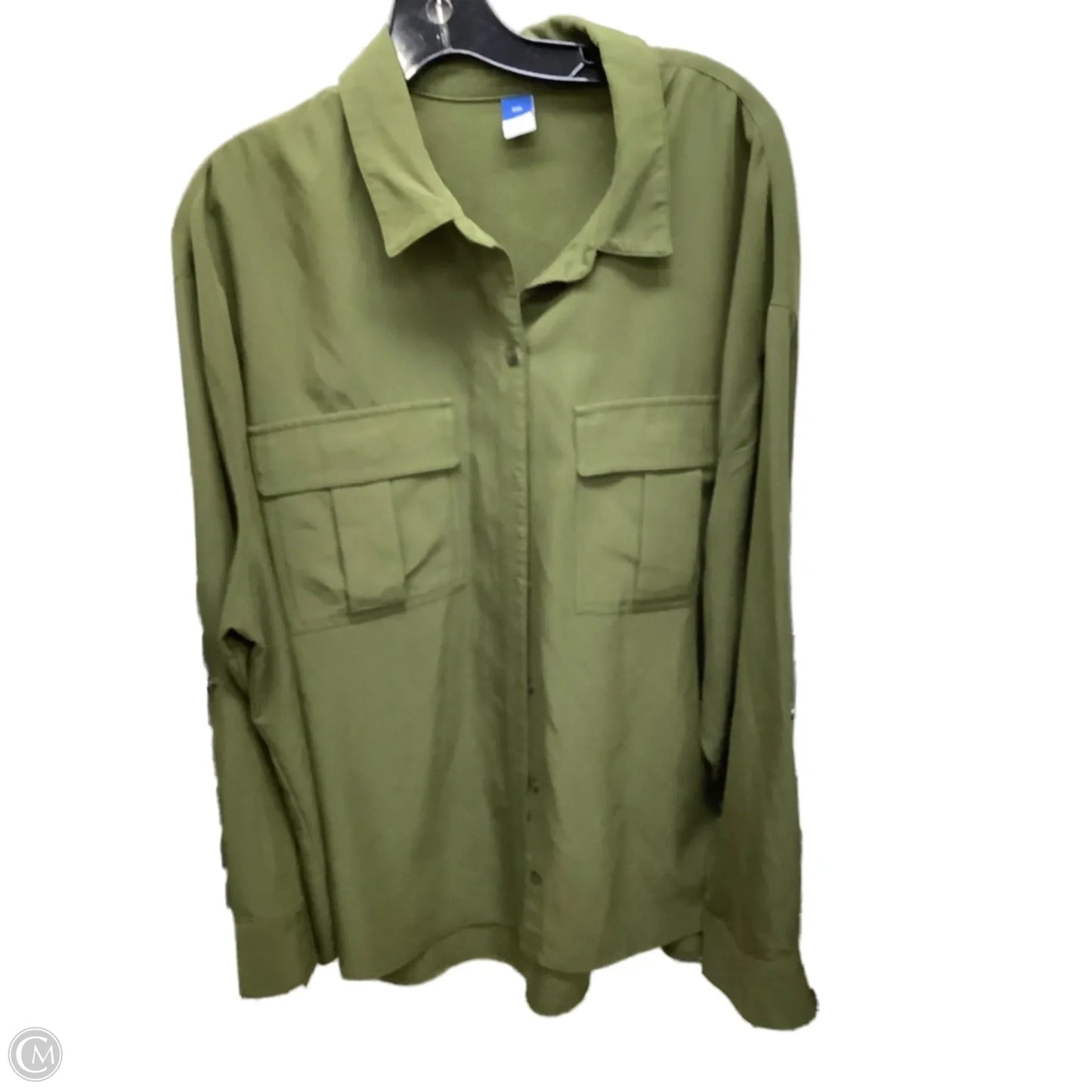 Top Long Sleeve By Old Navy In Green, Size: Xxl