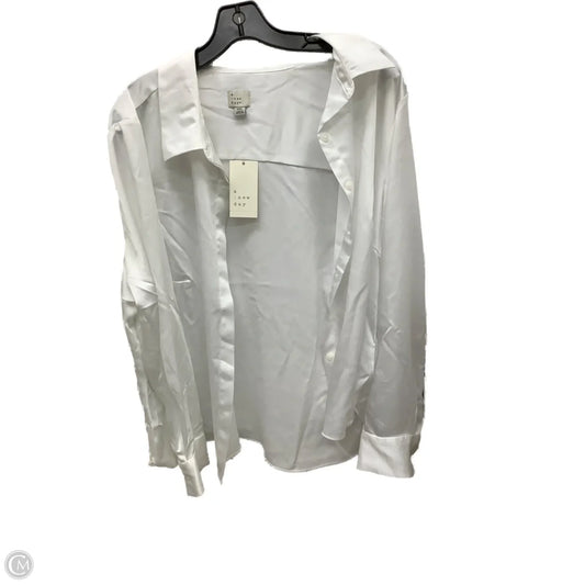Top Long Sleeve By A New Day In White, Size: Xxl