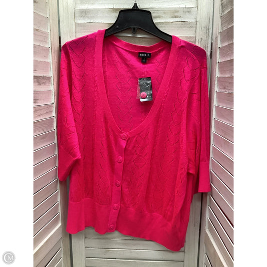 Cardigan By Torrid In Pink, Size: 4x
