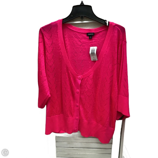 Cardigan By Torrid In Pink, Size: 4x