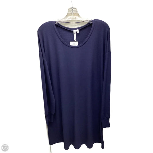 Dress Casual Midi By Cable And Gauge In Navy, Size: L