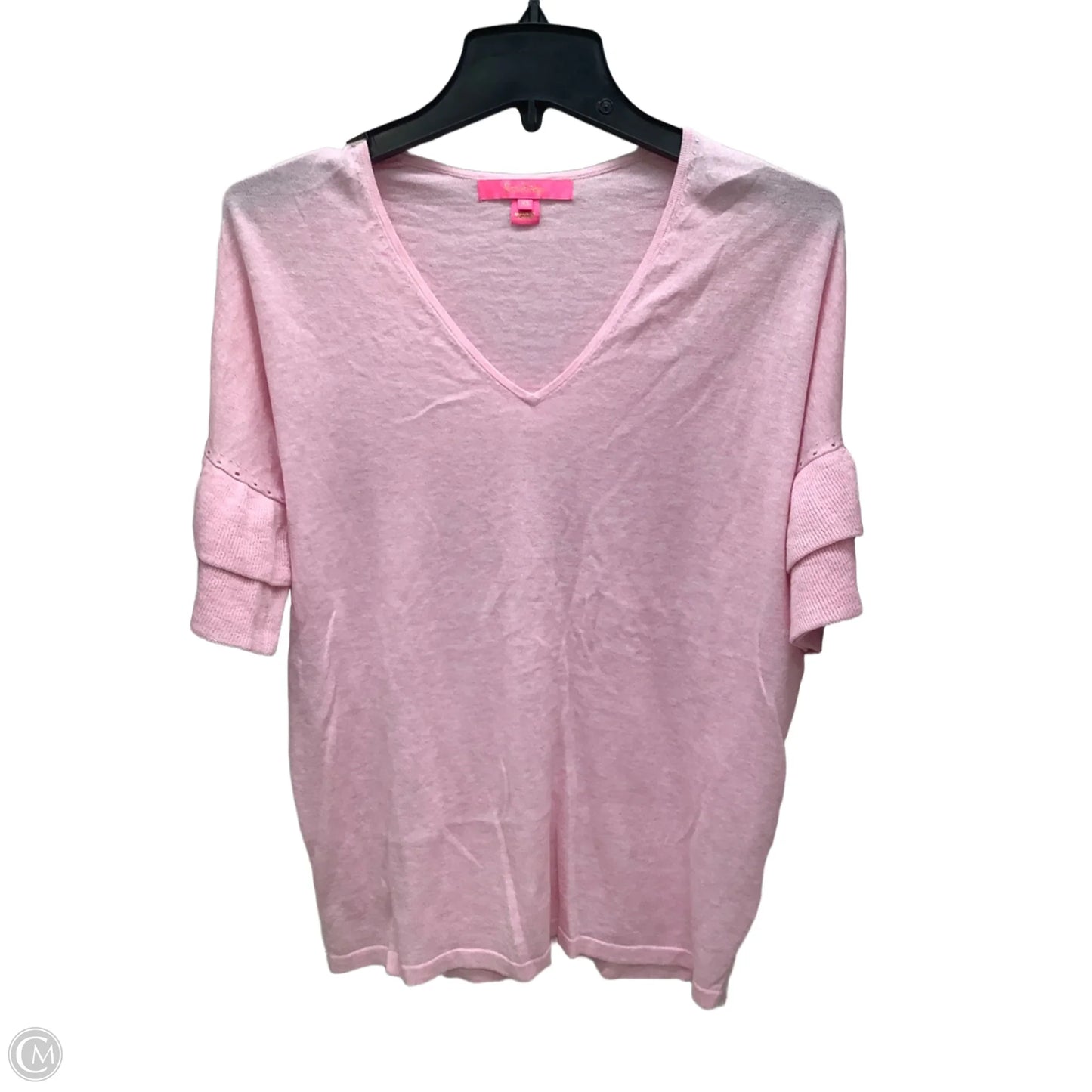 Top Short Sleeve Designer By Lilly Pulitzer In Pink, Size: Xs
