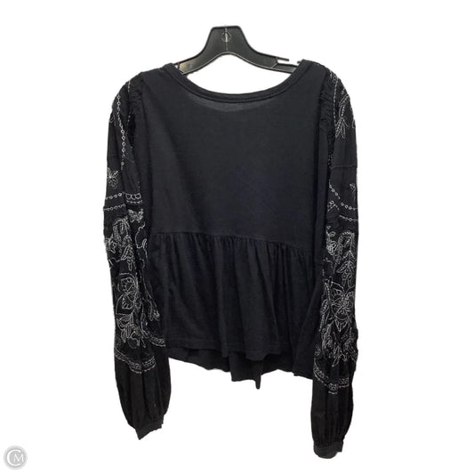 Top Long Sleeve By Free People In Black, Size: Xs