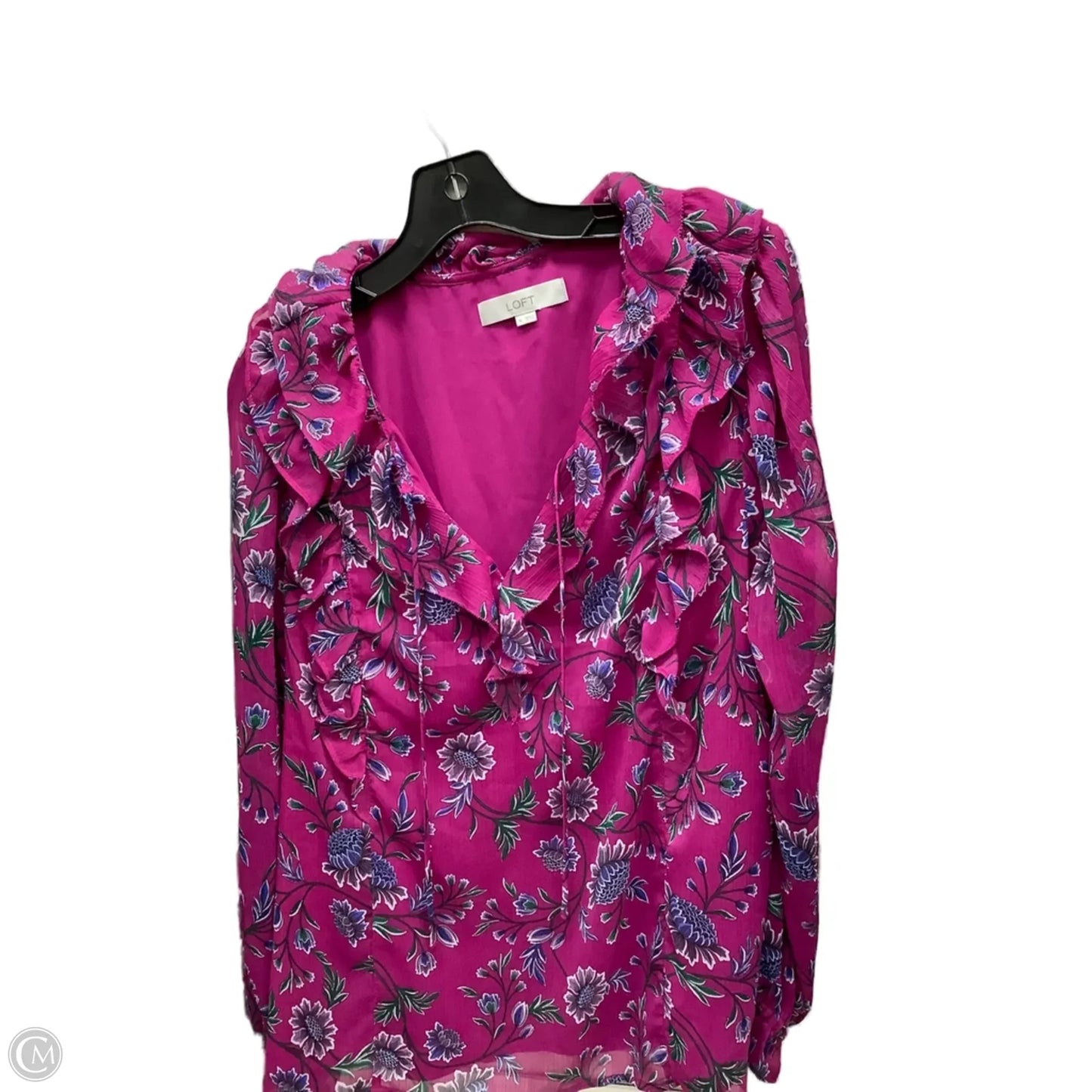 Top Long Sleeve By Loft In Multi-colored, Size: Xl